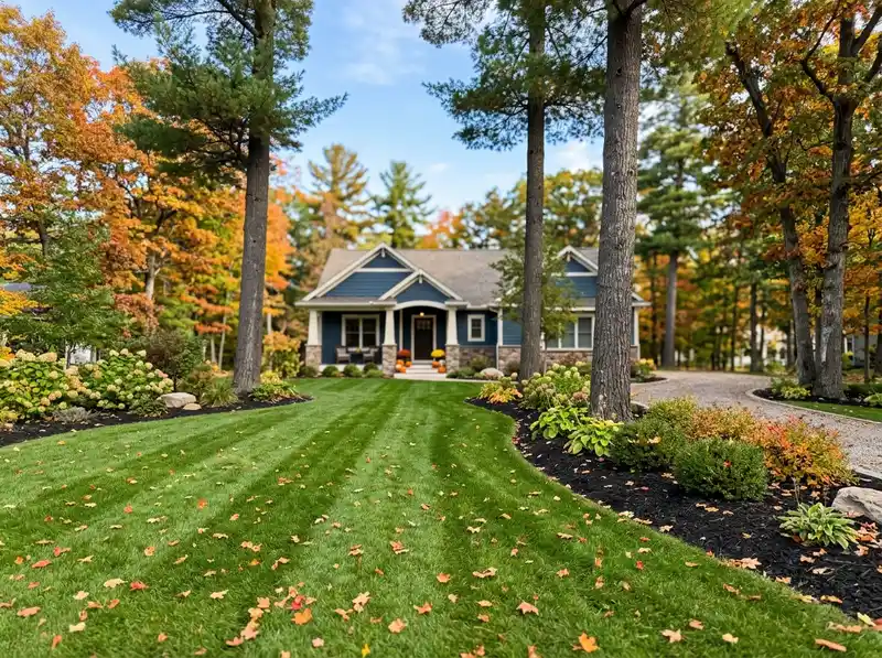 Autumn landscaping and seasonal yard prep in Detroit Lakes, Minnesota