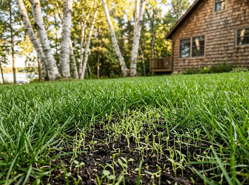Professional landscaping and lawn overseeding in Detroit Lakes, Minnesota Professional landscaping and lawn overseeding in Detroit Lakes, Minnesota